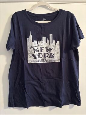 J. Crew Navy Graphic 'New York' Tee